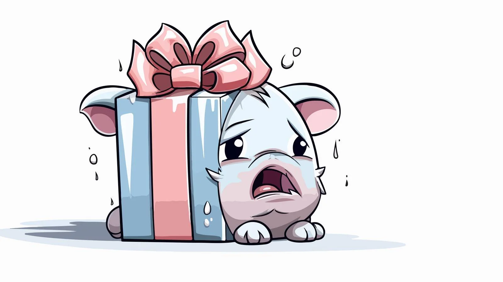 Chilly Cartoon Pig Crying — free download from Dotvec