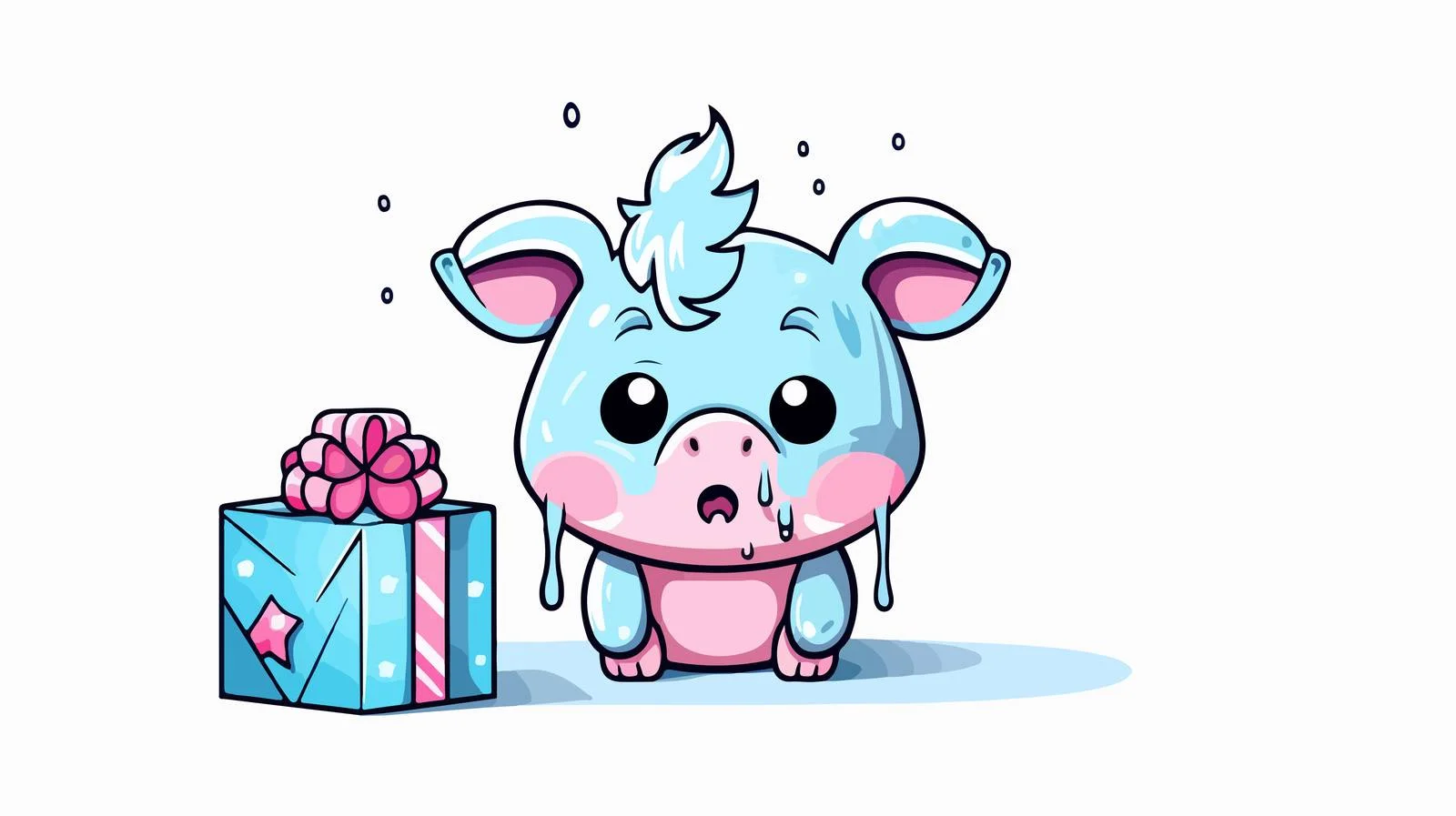Chilly Cartoon Pig Crying — free download from Dotvec