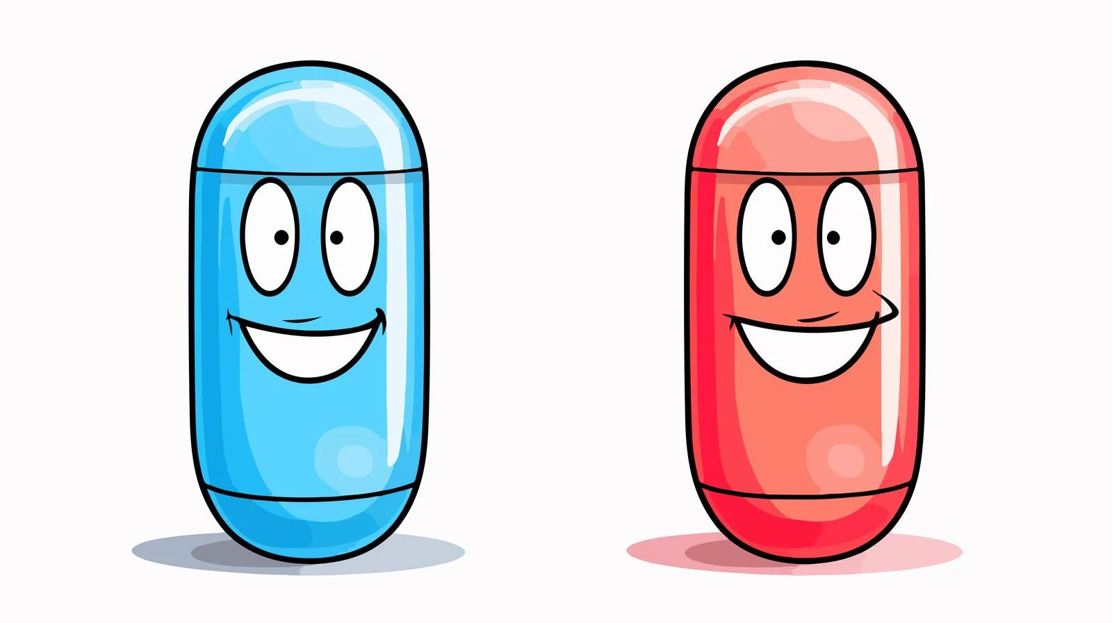 Cartoon Pill Drawing — free download from Dotvec