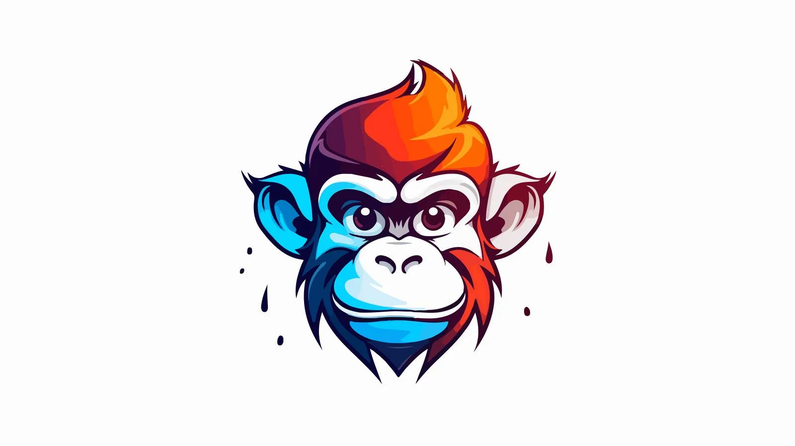 Chilled Cartoon Monkey Line Drawing — free download from Dotvec