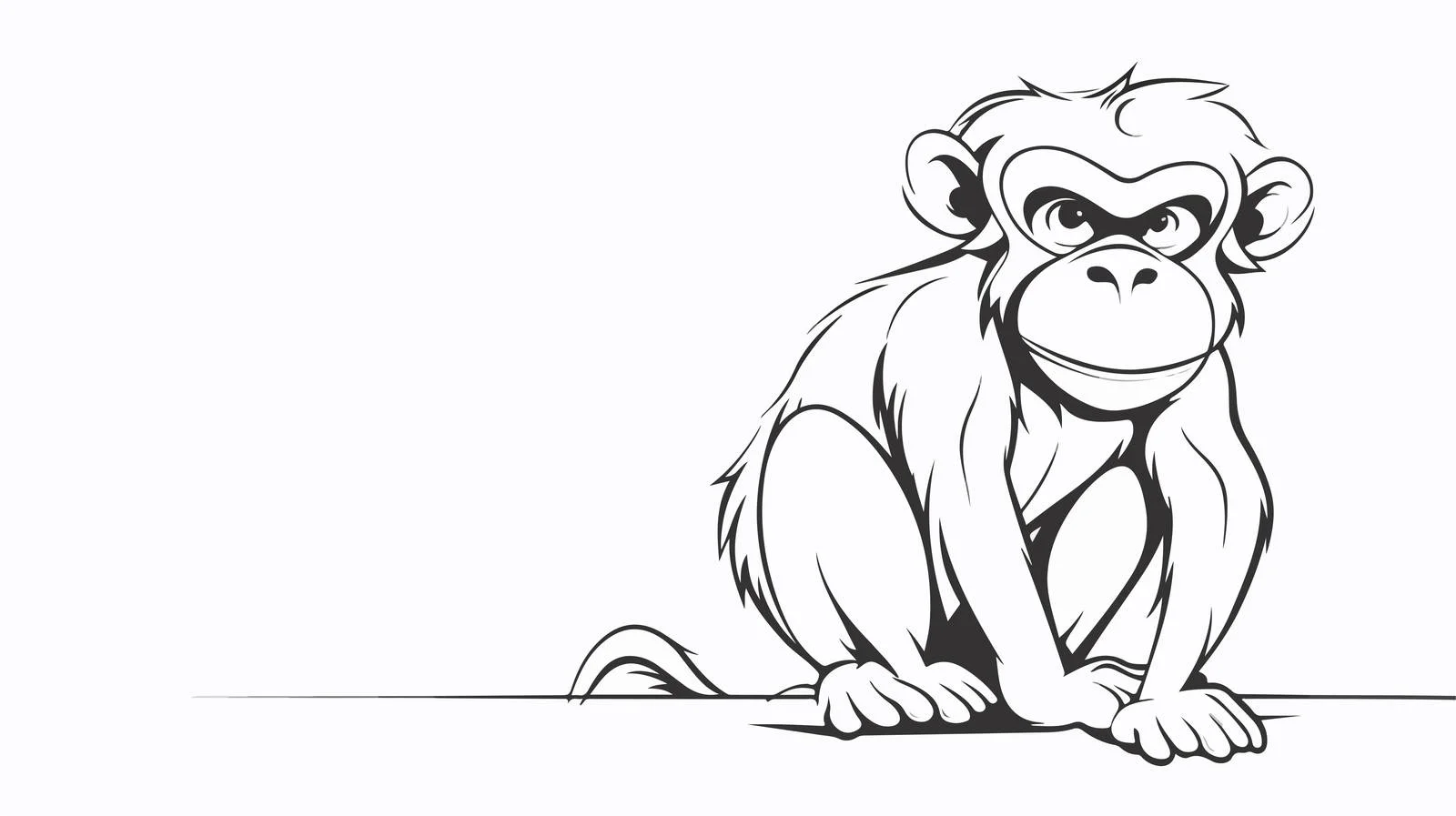 Cartoon Pointing Monkey Illustration — free download from Dotvec
