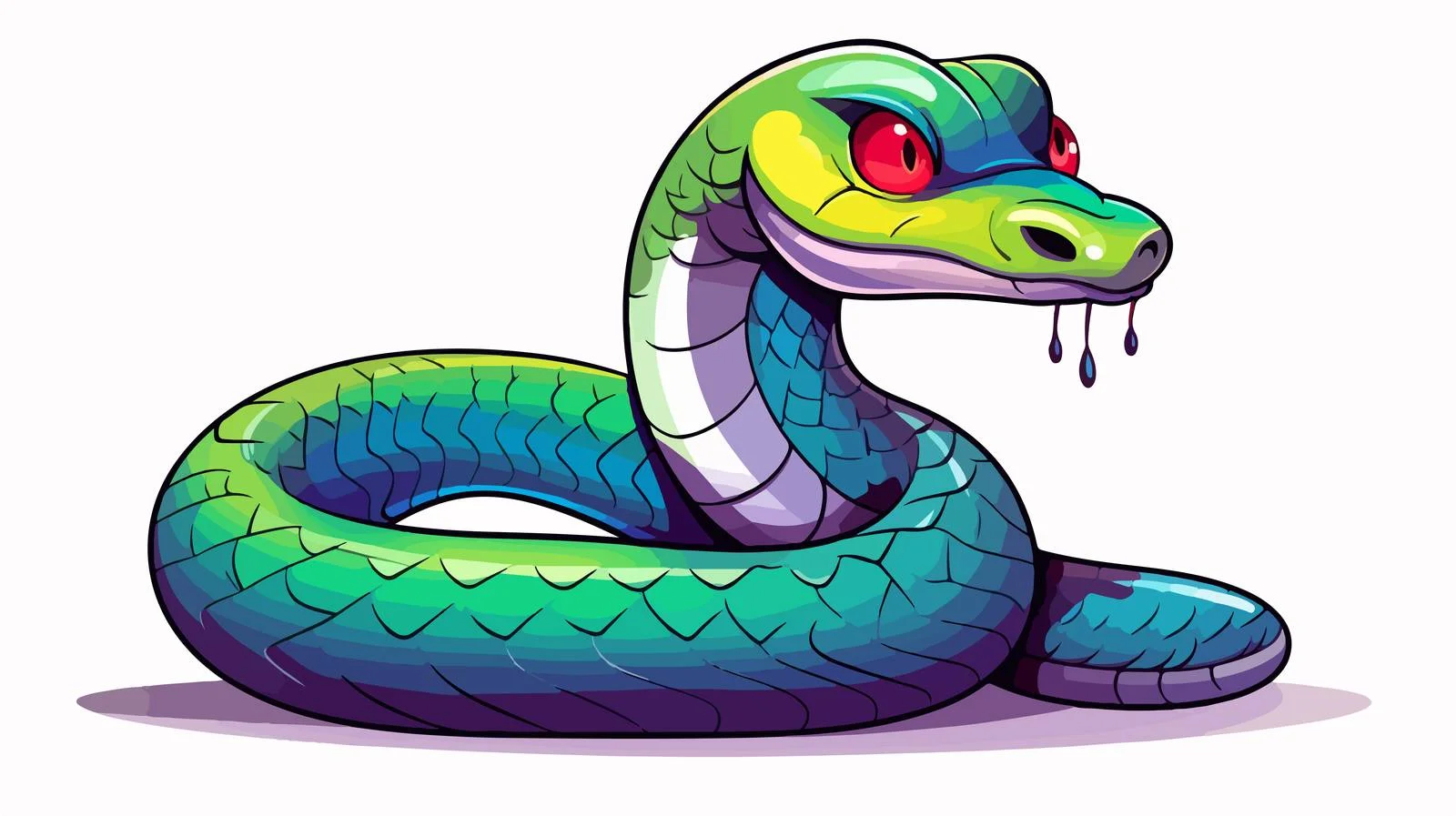 Cartoon Poisonous Snake Drawing — free download from Dotvec