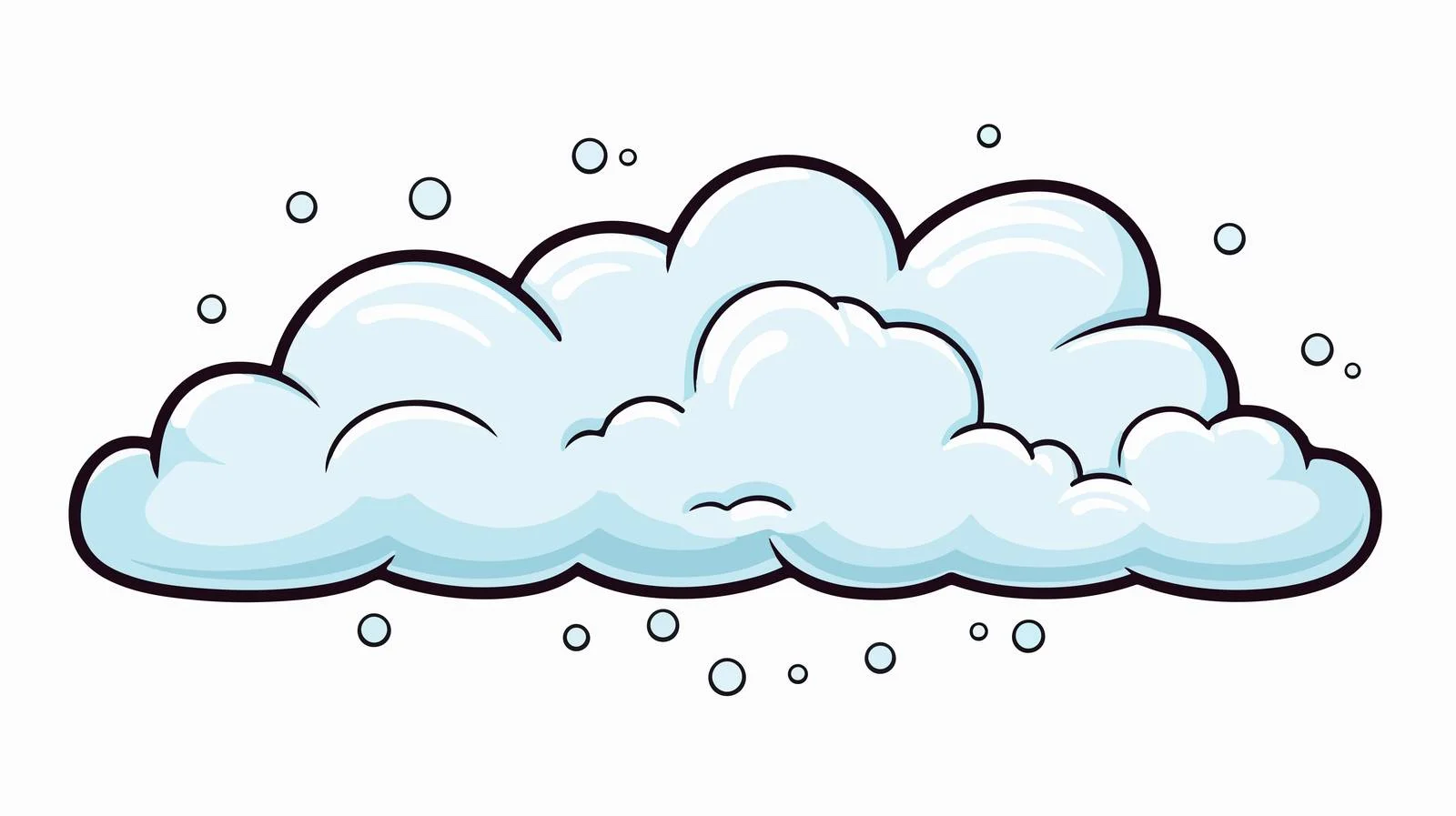 Chilly Cartoon Rain Cloud Sketch — free download from Dotvec