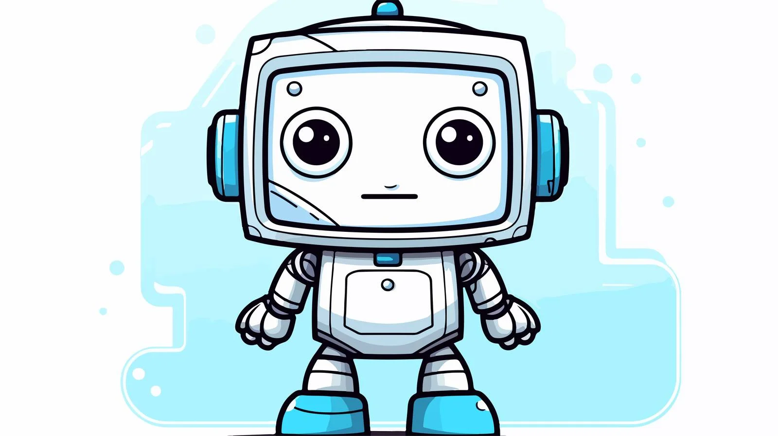 Chilly Cartoon Robot Illustration — free download from Dotvec