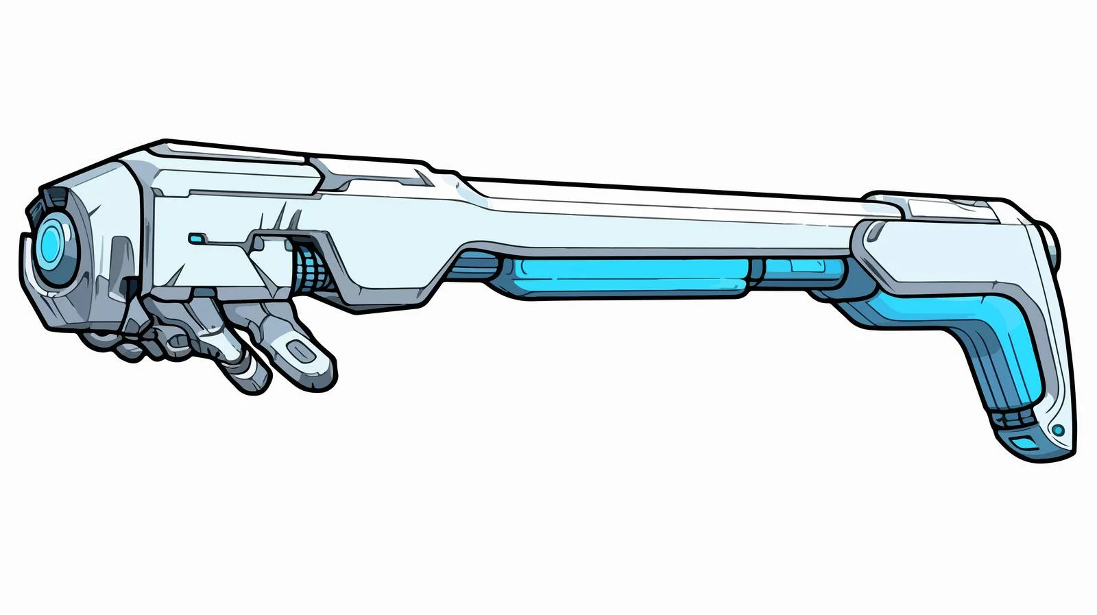 Cartoon Robot Arm Line Drawing — free download from Dotvec