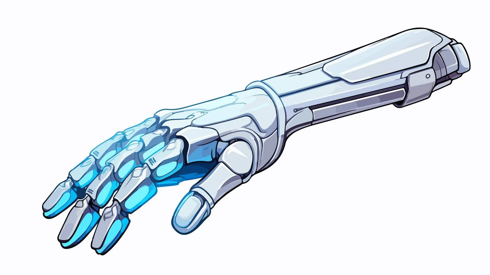 Chilled Cartoon Robot Arm Sketch — free download from Dotvec