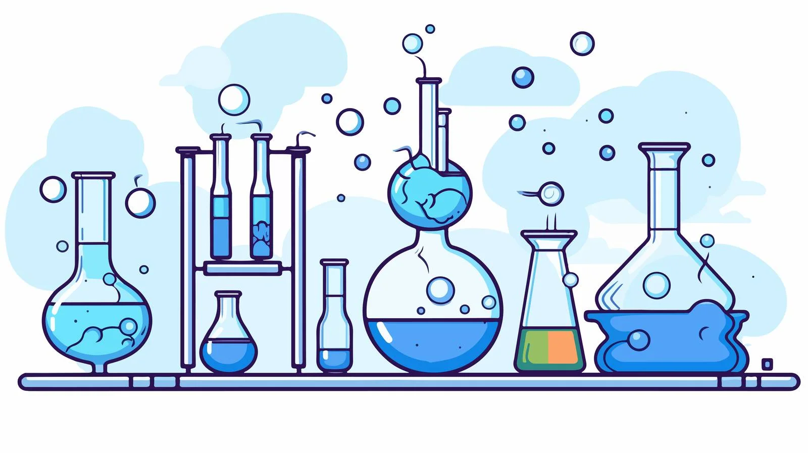 Cartoon Science Experiment Illustration — free download from Dotvec