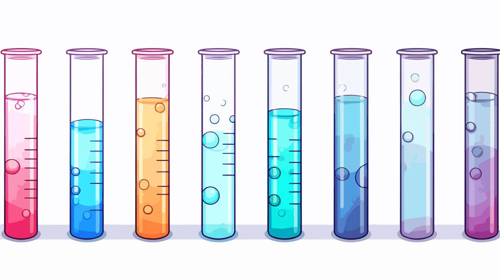 Cartoon Science Test Gradient Drawing — free download from Dotvec