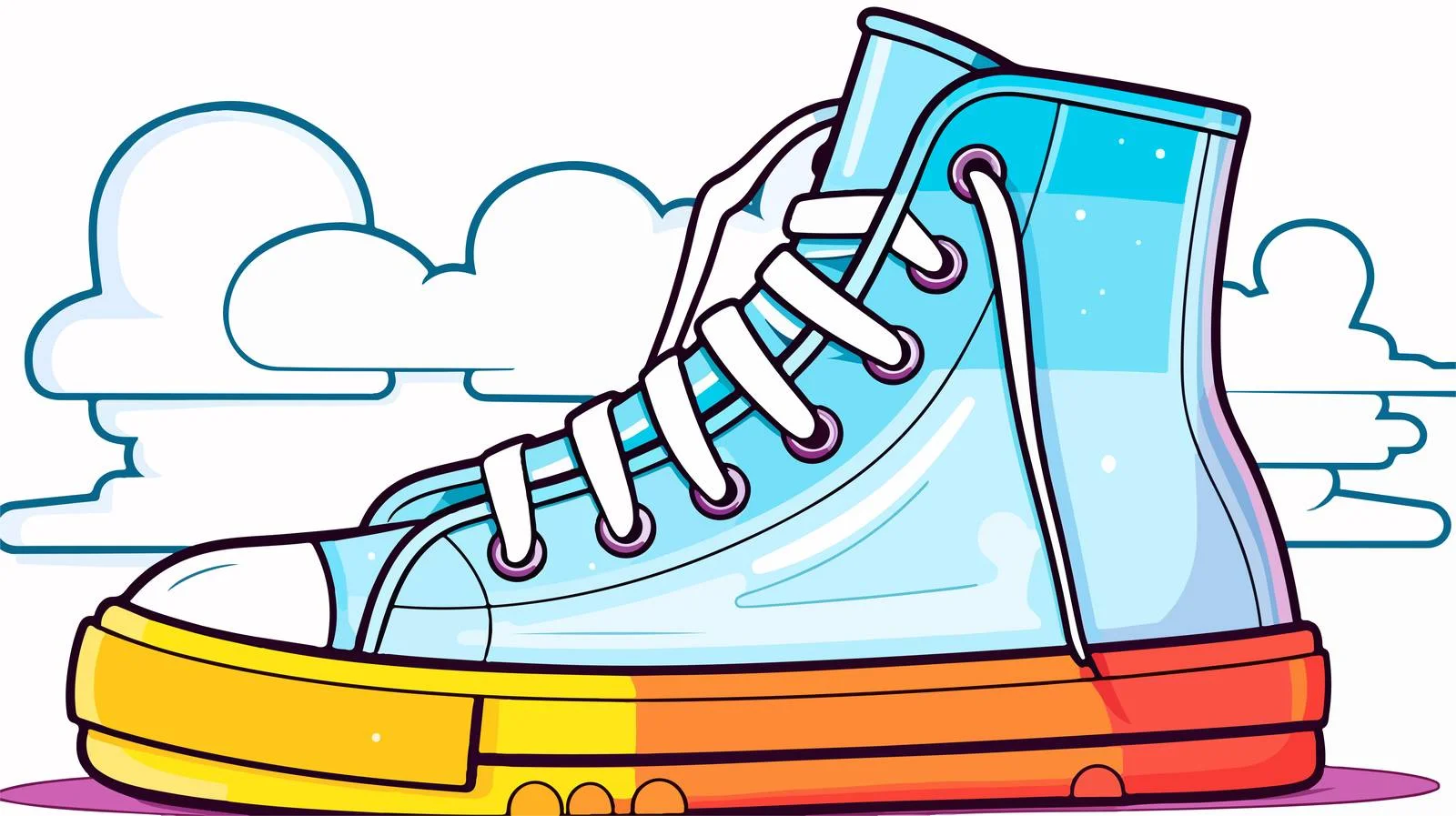 Cartoon Shoe Line Drawing — free download from Dotvec