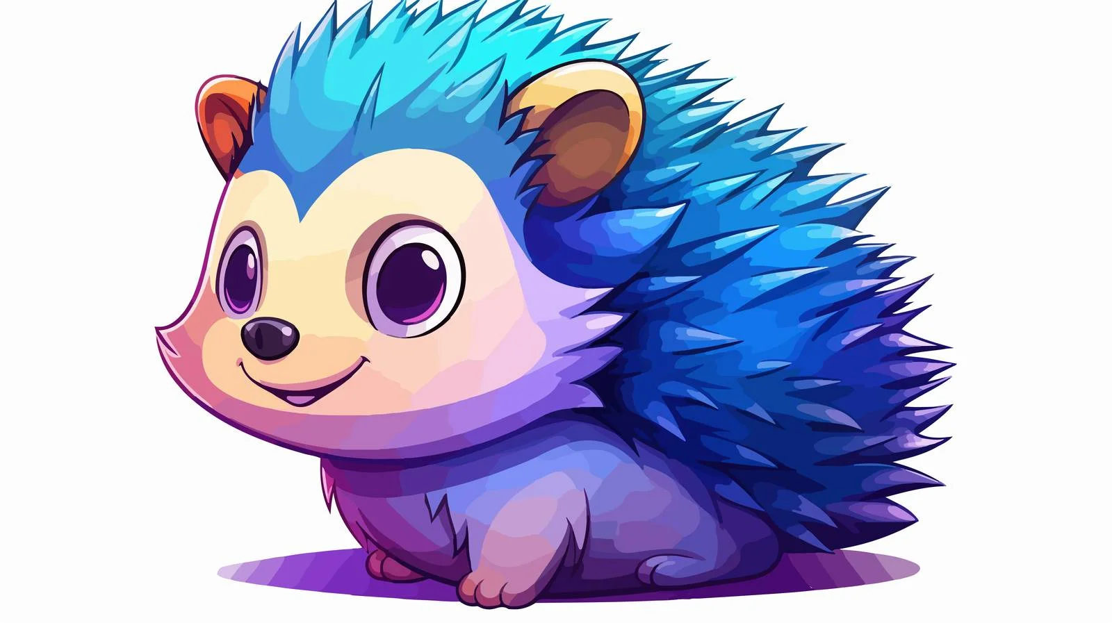 Chilly Cartoon Hedgehog Sketch — free download from Dotvec