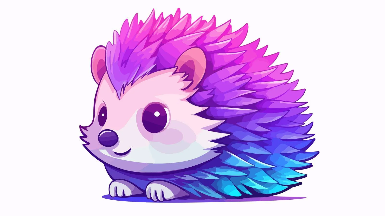 Cartoon Spiky Hedgehog Drawing — free download from Dotvec