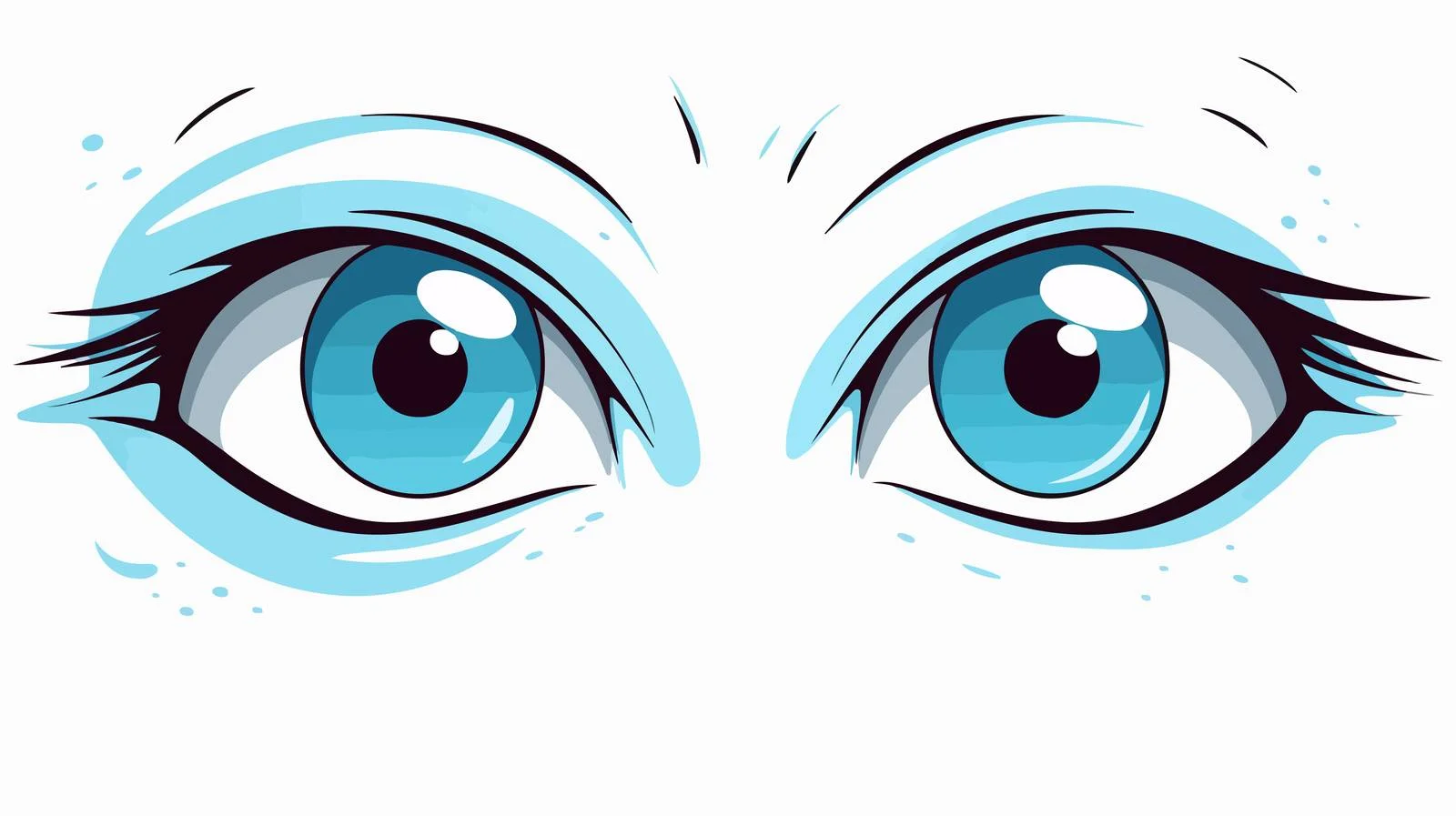 Cartoon Staring Eyes Illustration — free download from Dotvec