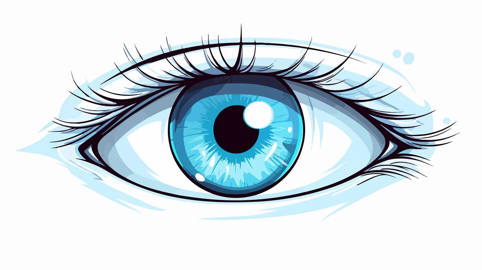 Cartoon Staring Eyes Line Drawing — free download from Dotvec