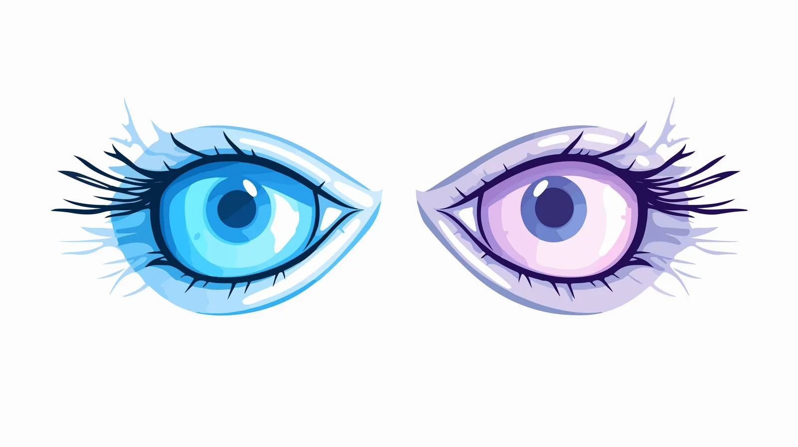 Cartoon Staring Eyes Line Drawing — free download from Dotvec