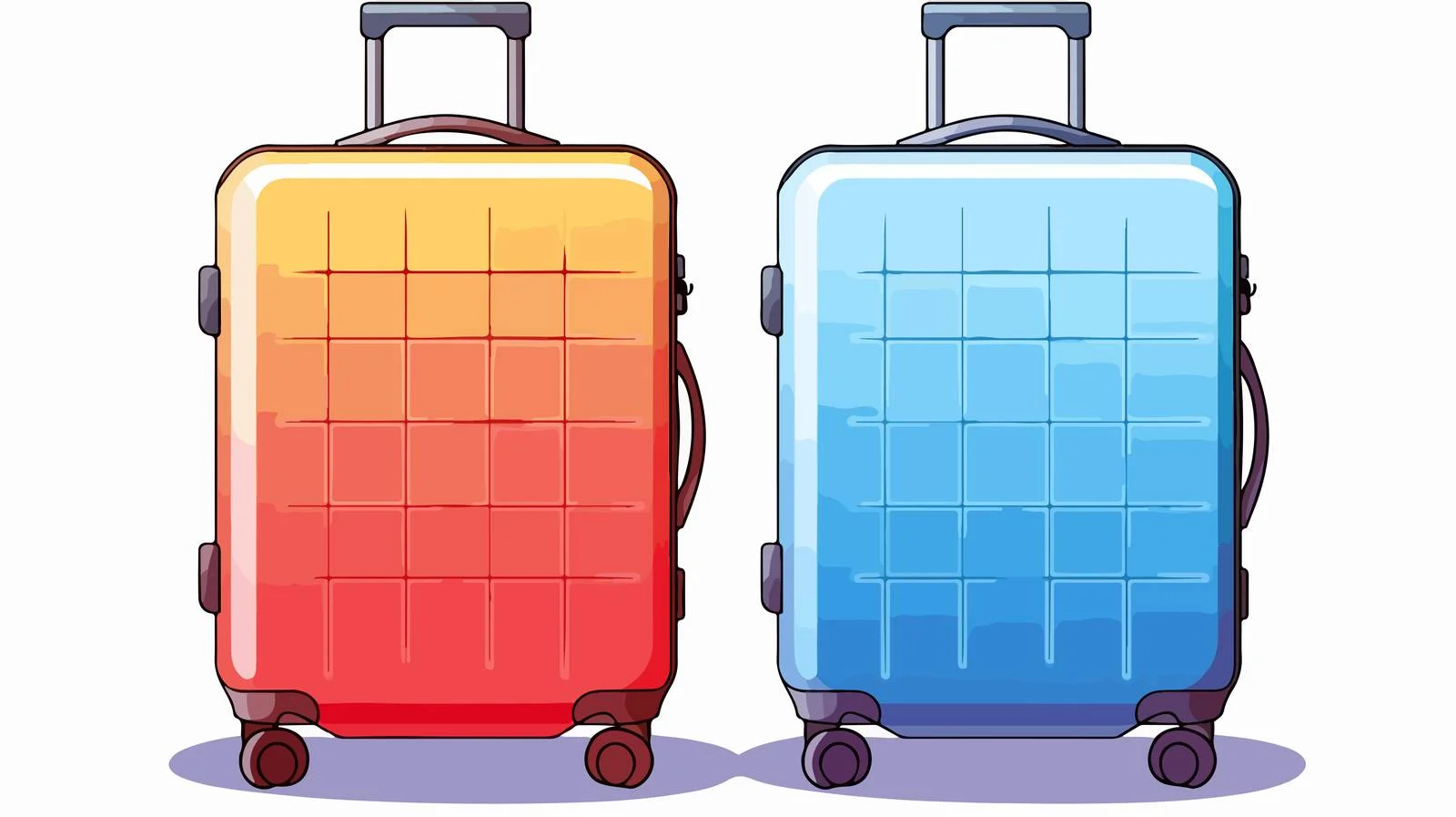 Stylish Cartoon Suitcase Illustration — free download from Dotvec