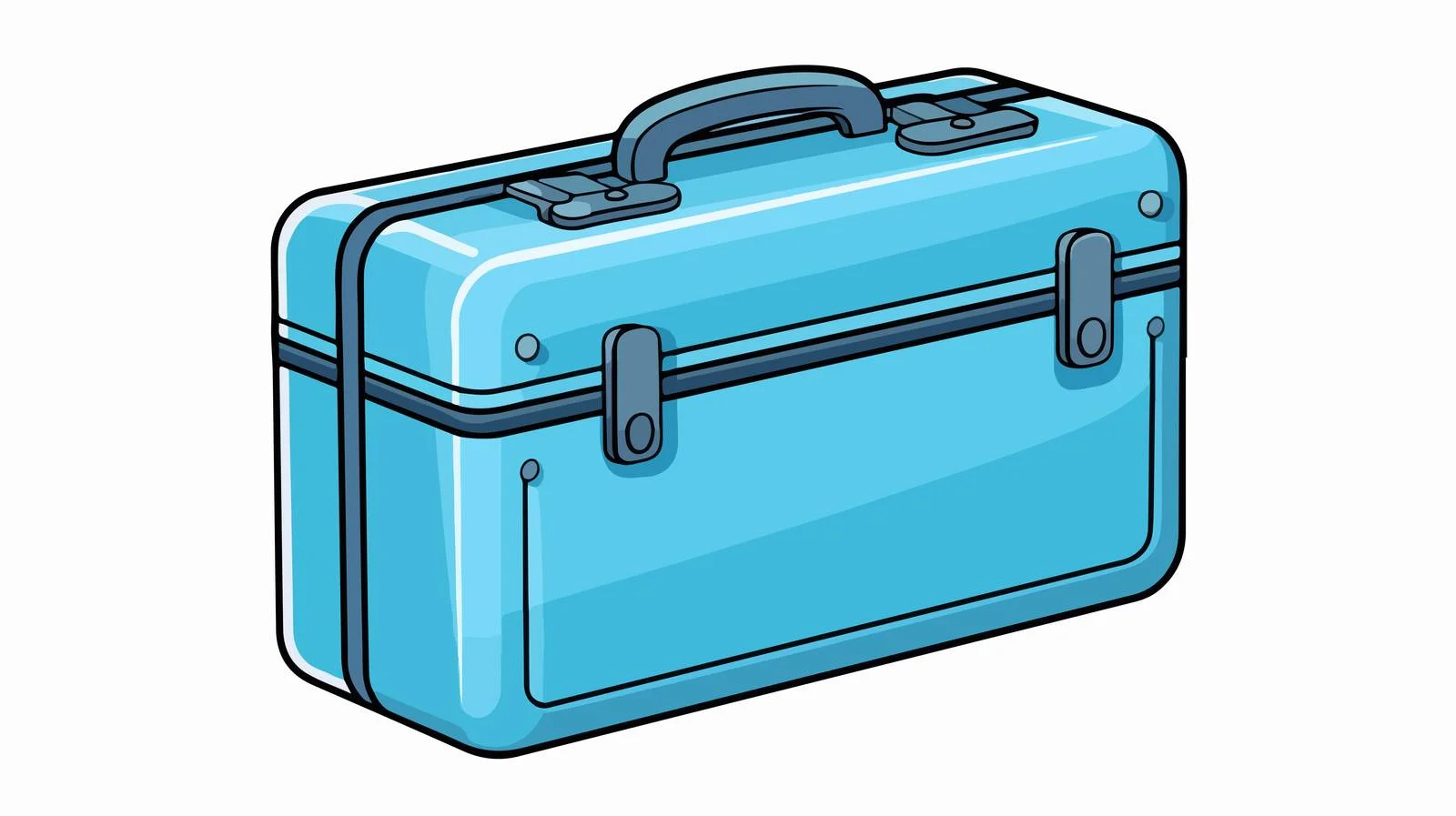 Cartoon Suitcase Line Art — free download from Dotvec