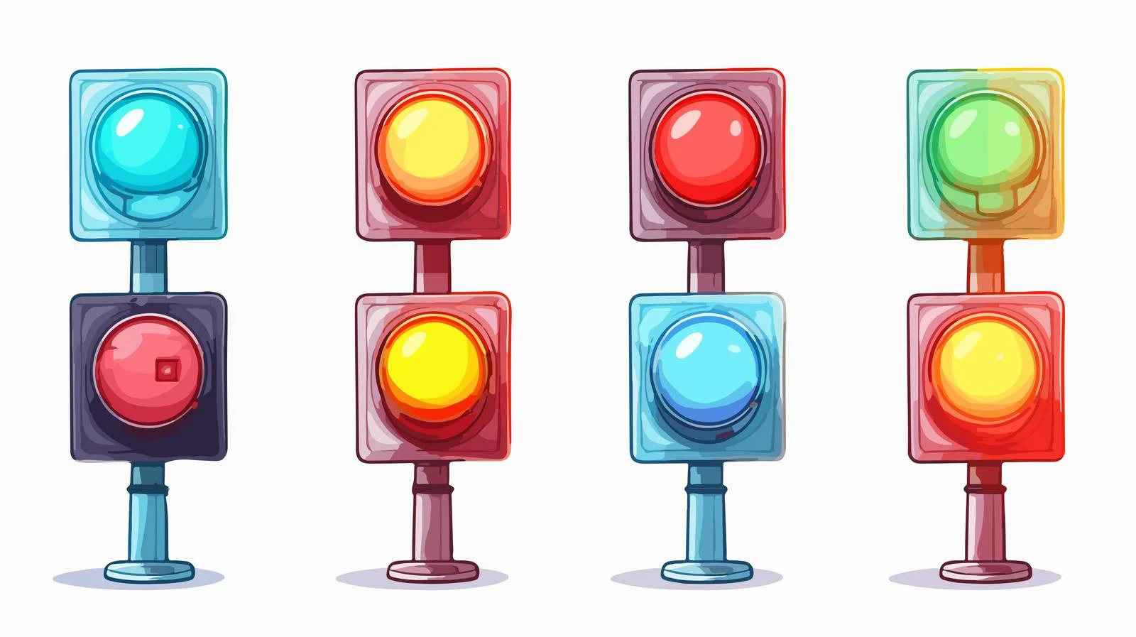 Cartoon Traffic Sign Illustration — free download from Dotvec