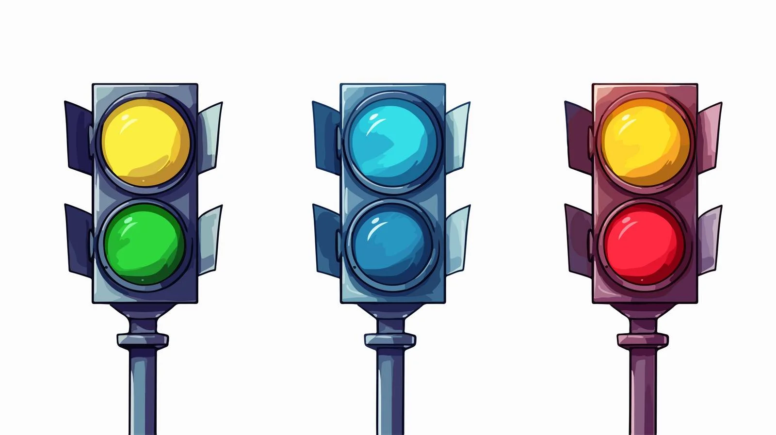 Cartoon Traffic Sign Illustration — free download from Dotvec