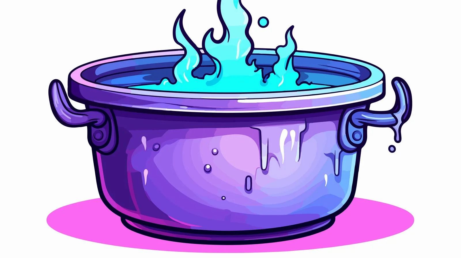 Chilly Witch Cauldron Line Drawing — free download from Dotvec