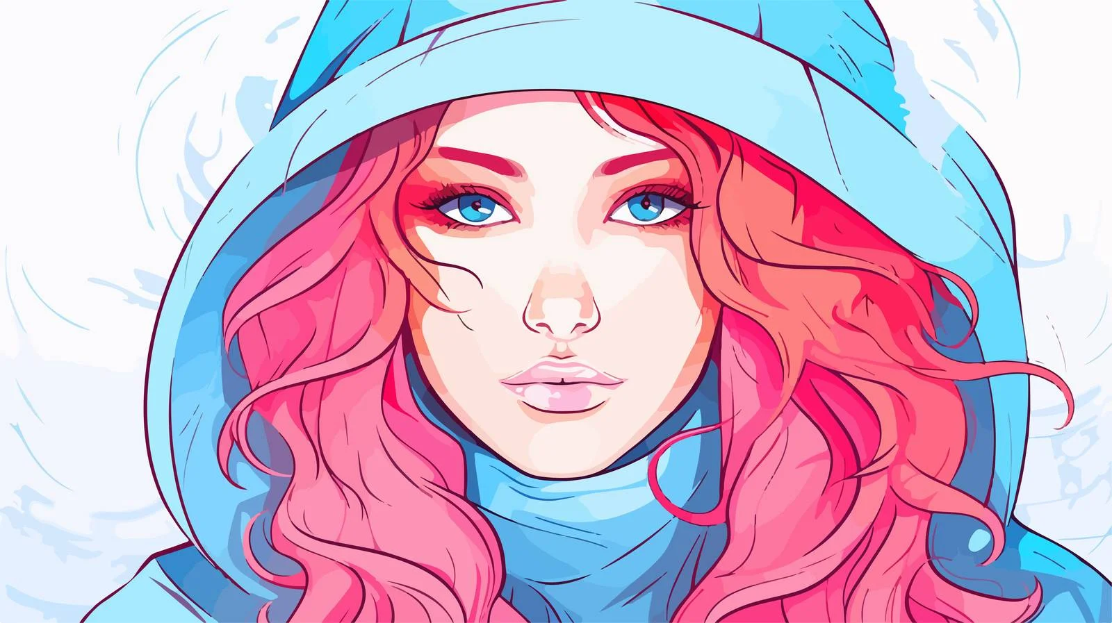 Elegant Cartoon Woman Illustration — free download from Dotvec