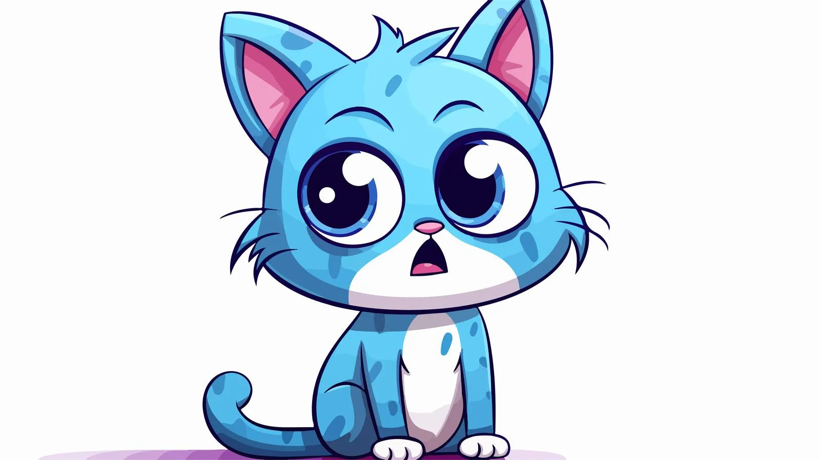 Confused Cartoon Cat Sketch — free download from Dotvec