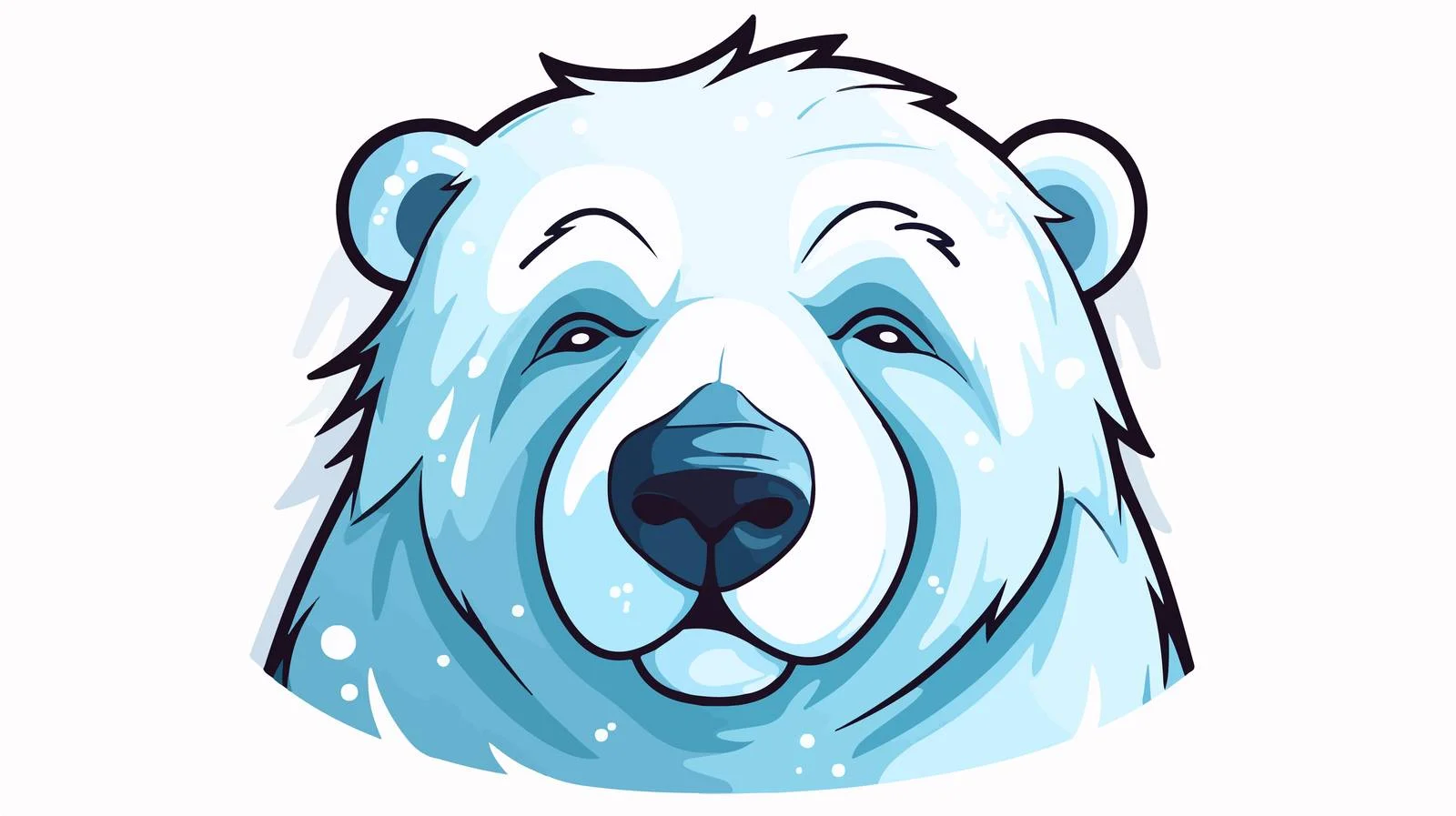 Crying Polar Bear Illustration — free download from Dotvec