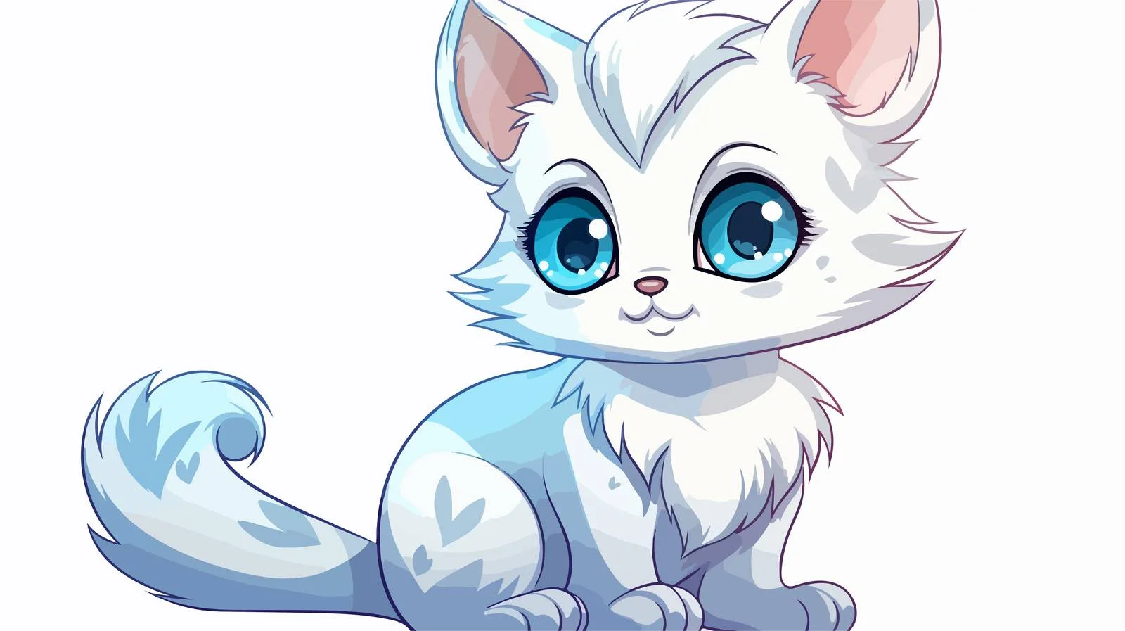 Charming Cartoon Cat Line Drawing — free download from Dotvec