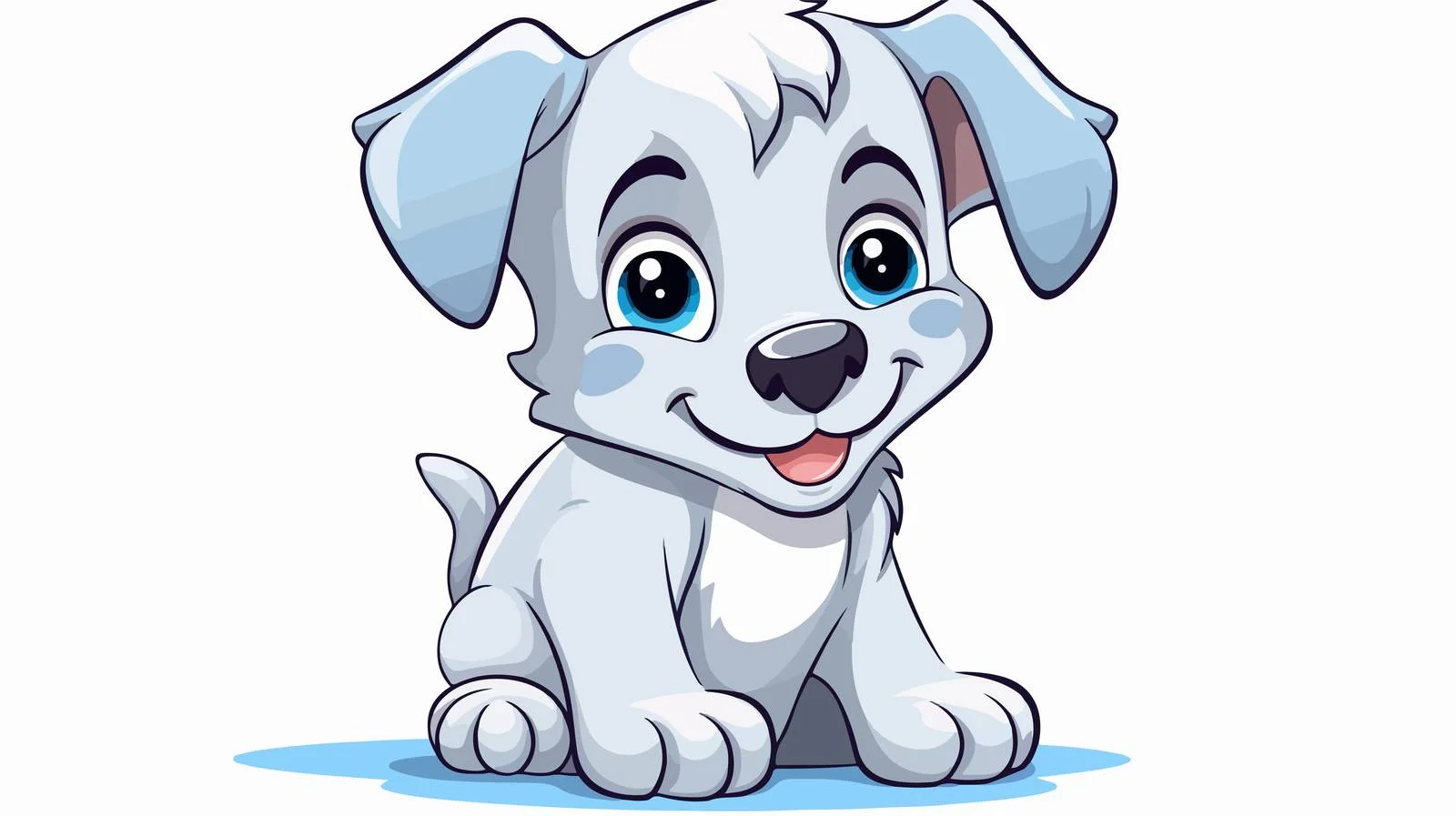Cute Cartoon Dog Line Drawing — free download from Dotvec
