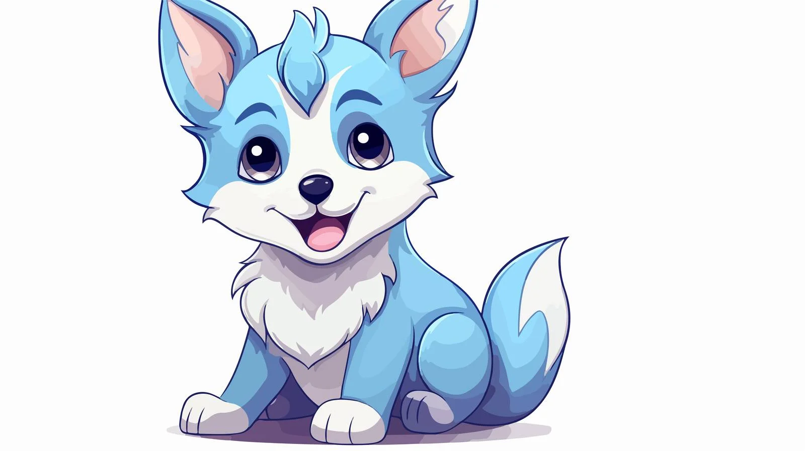 Cute Cartoon Dog Line Drawing — free download from Dotvec