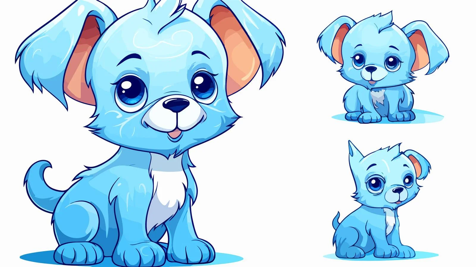 Charming Cartoon Dog Line Drawing — free download from Dotvec