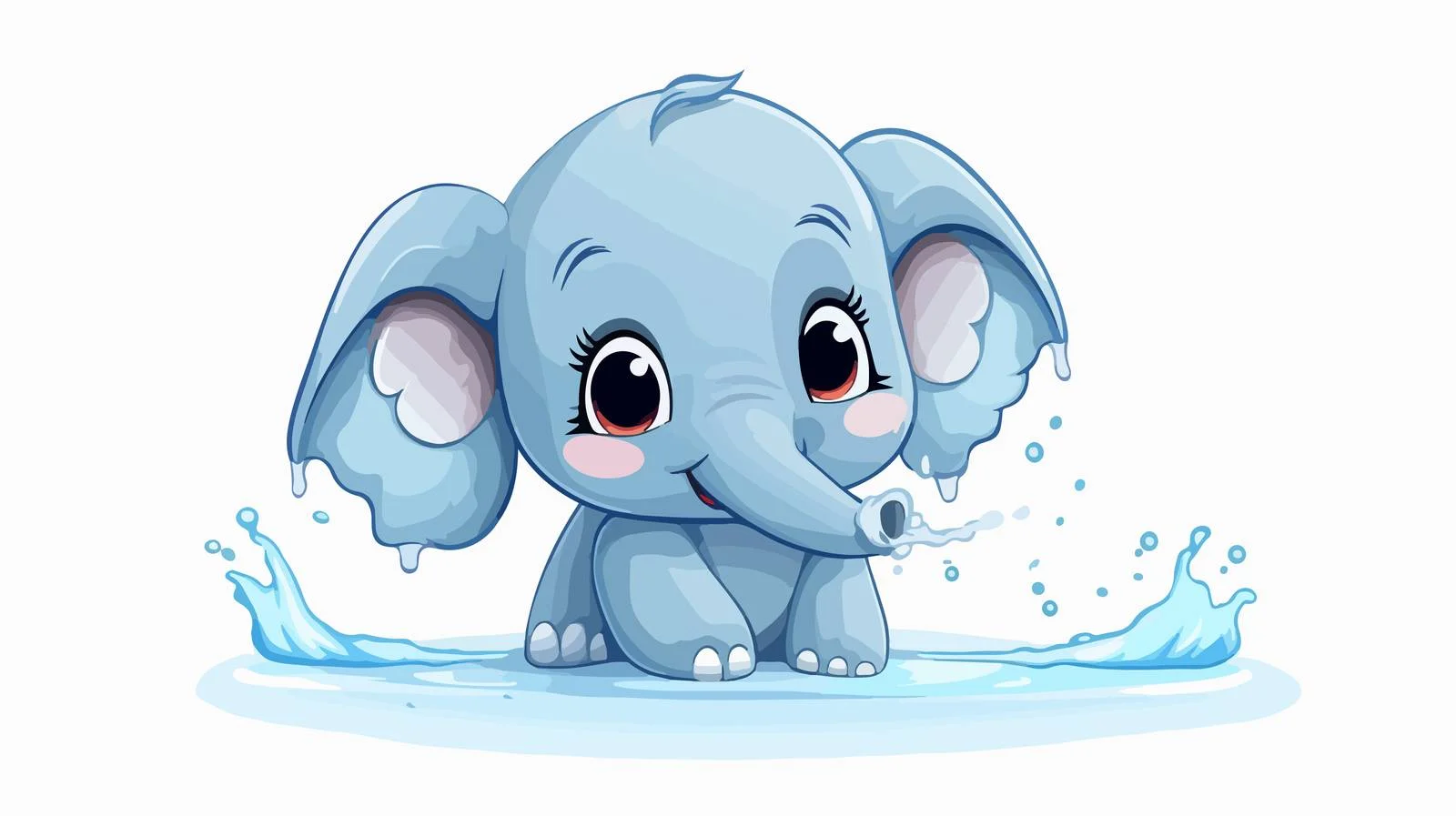 Chilled Cartoon Elephant Line Drawing — free download from Dotvec