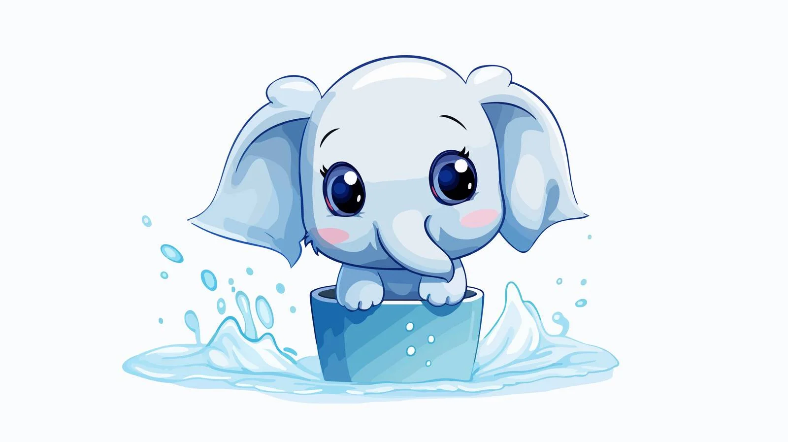 Charming Elephant Line Drawing — free download from Dotvec