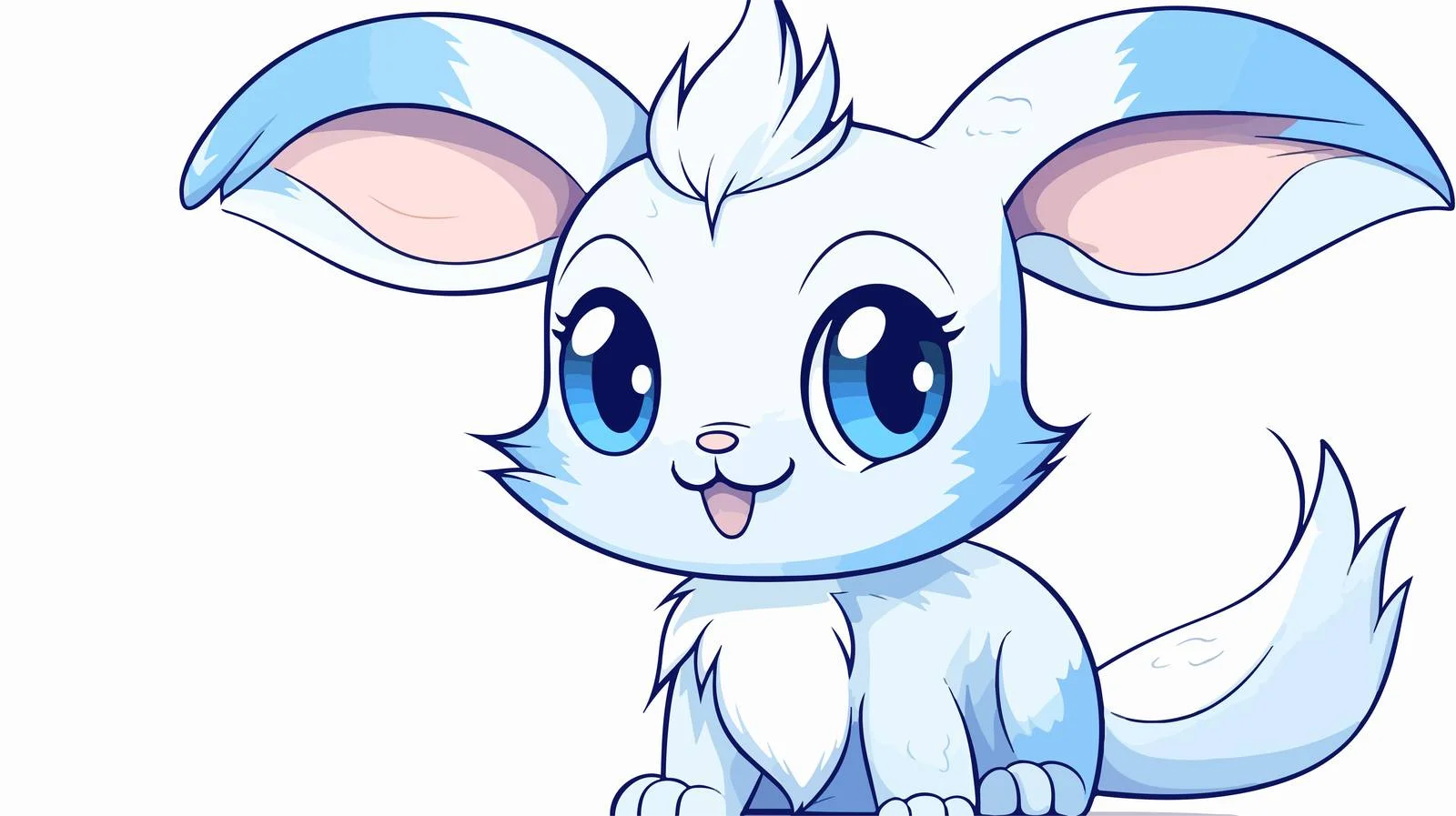 Cute Rabbit Line Drawing Illustration — free download from Dotvec