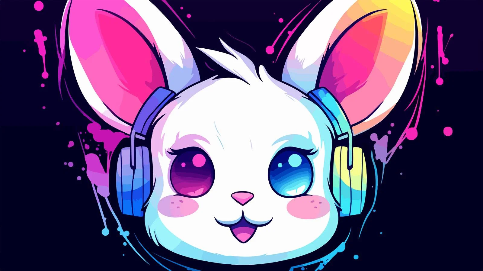 Charming Rabbit Line Art Illustration — free download from Dotvec