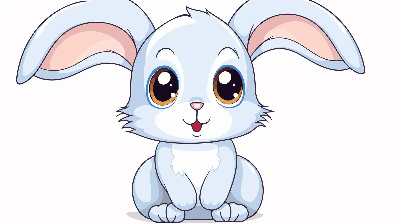 Charming Rabbit Line Art — free download from Dotvec