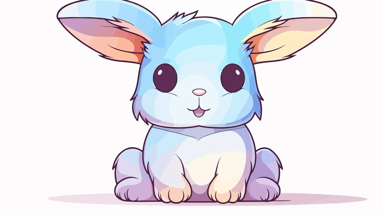 Charming Rabbit Line Art Illustration — free download from Dotvec