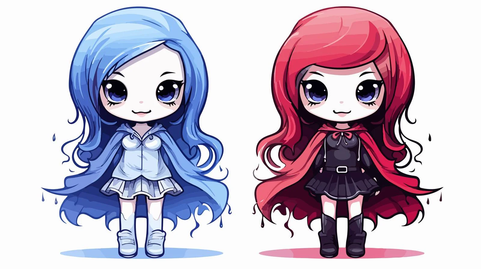 Cute Cartoon Vampire Line Drawing — free download from Dotvec