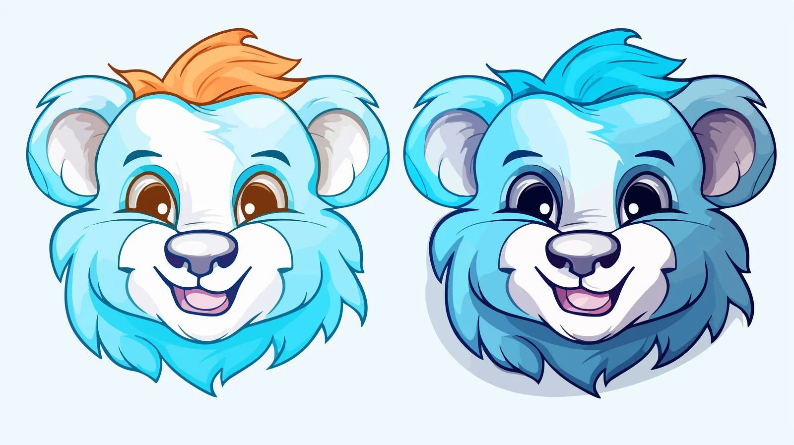 Cheerful Lion Line Art — free download from Dotvec