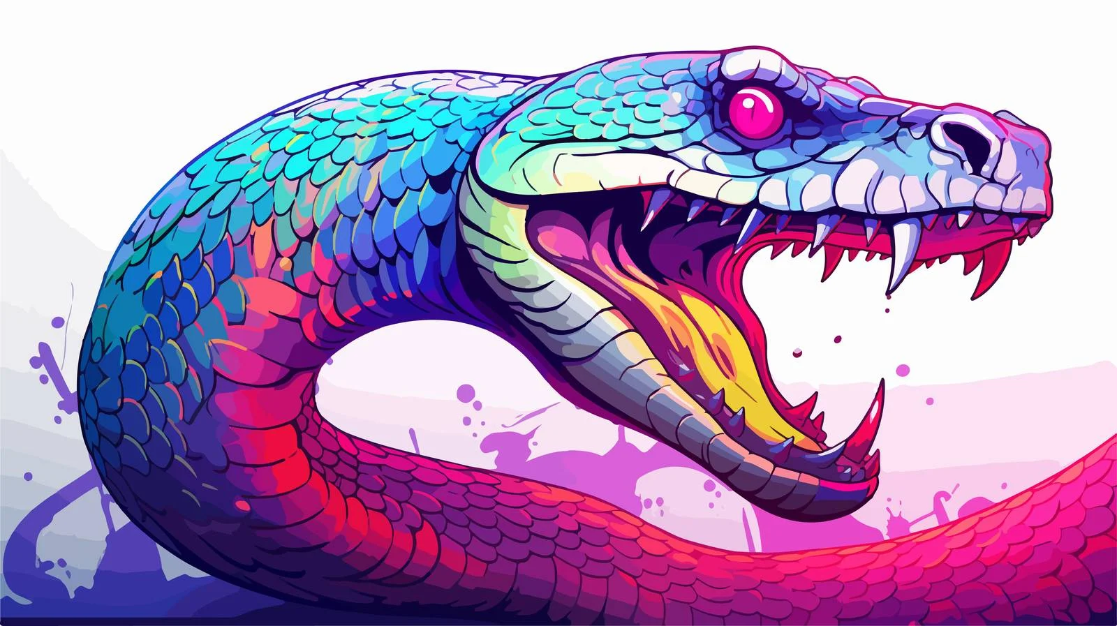 Hissing Snake Line Drawing — free download from Dotvec