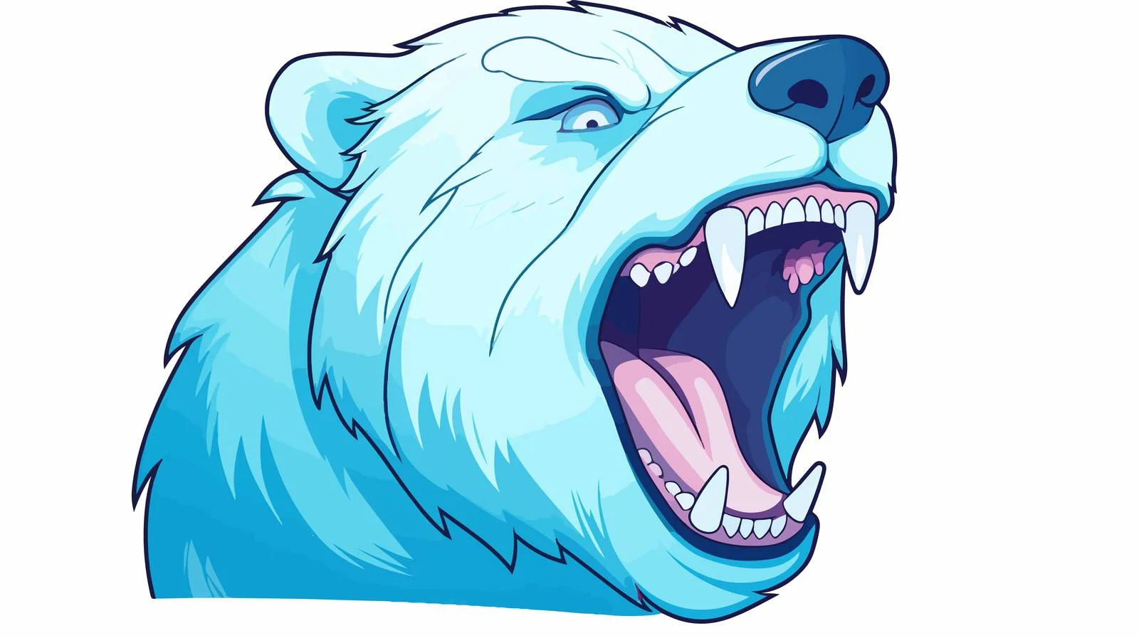 Laughing Bear Line Drawing — free download from Dotvec