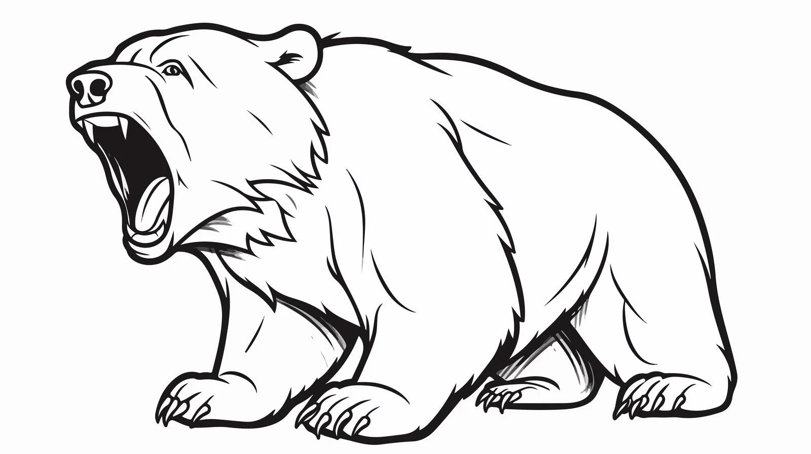 Polar Bear Drawing — free download from Dotvec