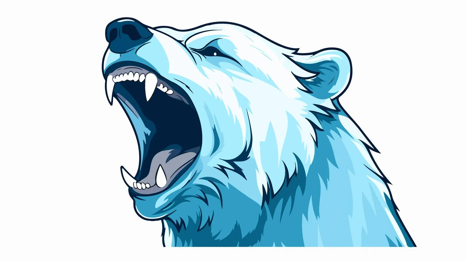 Charming Laughing Bear Line Drawing — free download from Dotvec