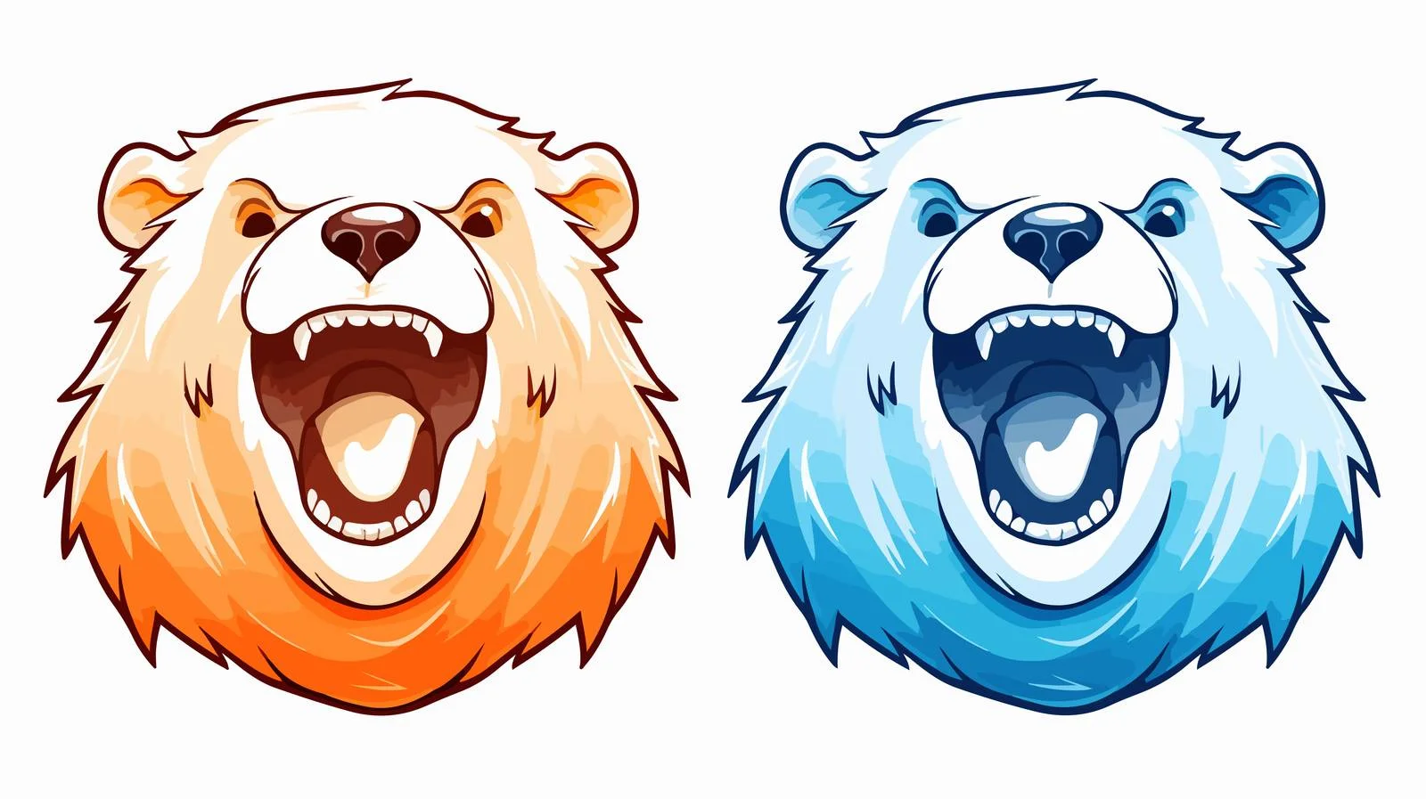 Chilly Laughing Bear Cartoon Sketch — free download from Dotvec