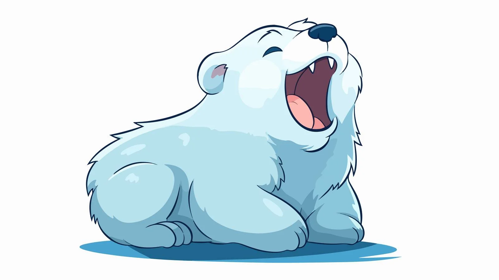 Chilled Laughing Bear Cartoon Sketch — free download from Dotvec