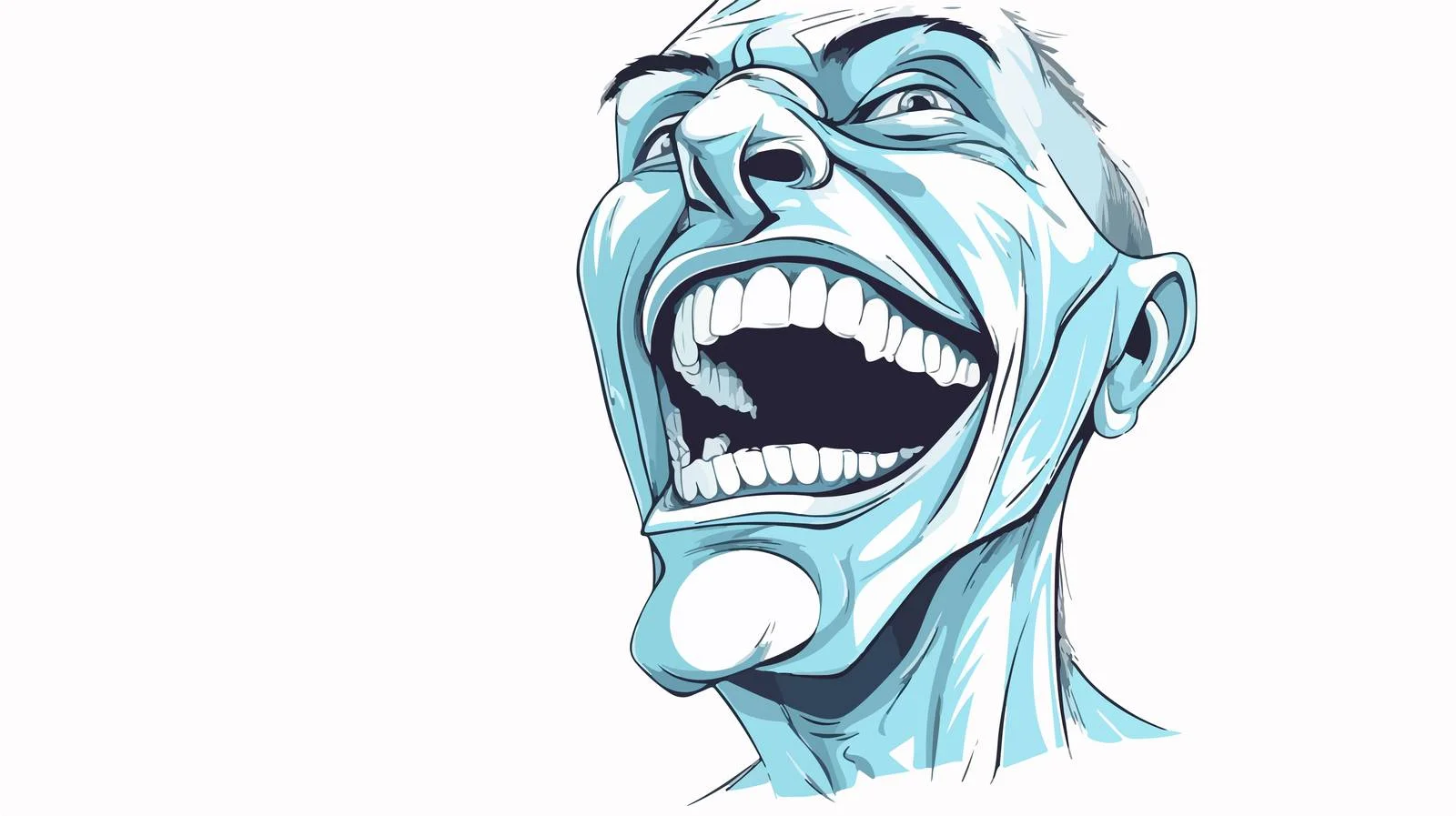 Cheerful Cartoon Man in Cold Gradient — free download from Dotvec