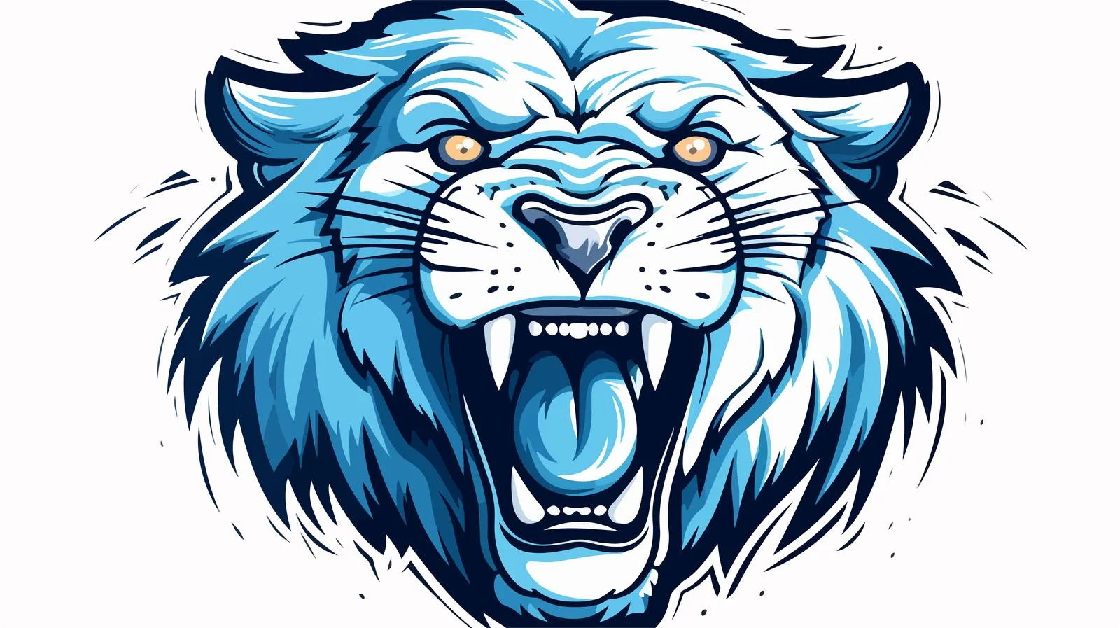 Laughing Lion Line Drawing — free download from Dotvec