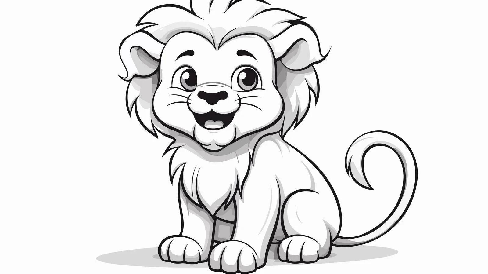 Laughing Lion Cartoon Illustration — free download from Dotvec