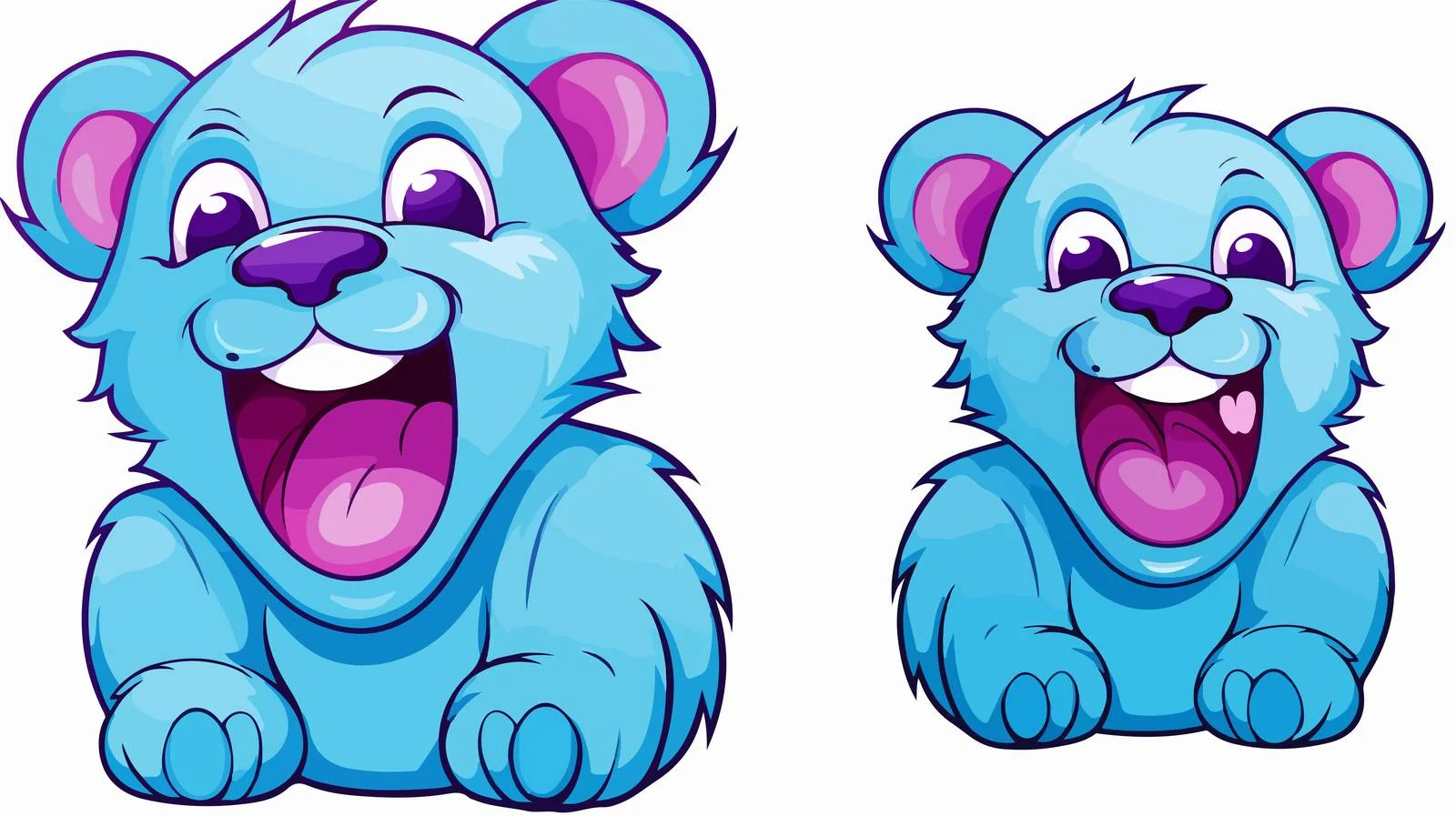 Cheerful Teddy Bear Line Drawing — free download from Dotvec