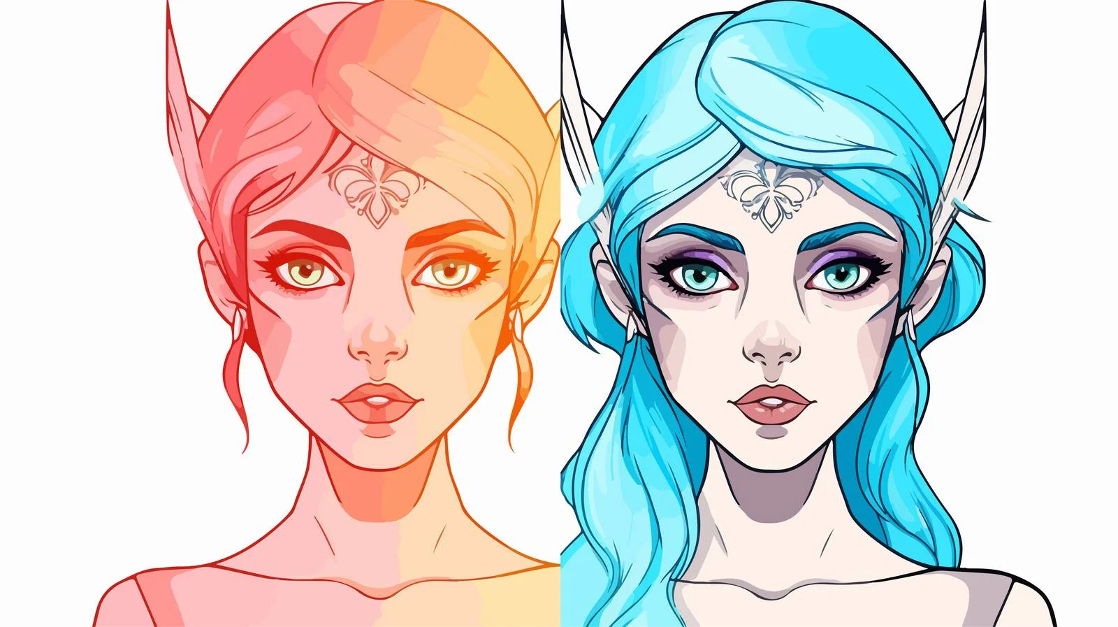 Charming Cartoon Elf Line Drawing — free download from Dotvec