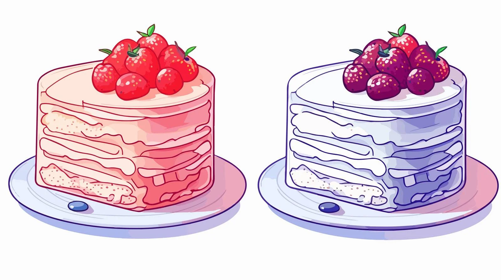 Chilled Dessert Cake Drawing — free download from Dotvec